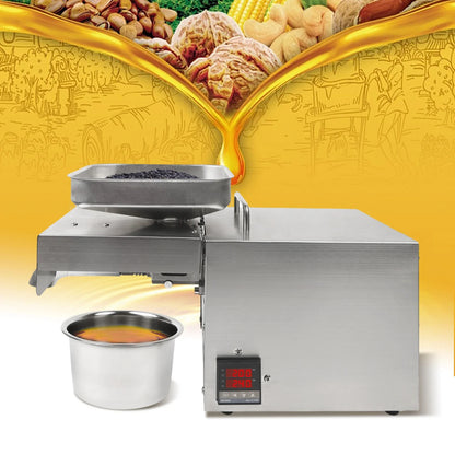 Oliepers – Olie Extractor – Notenpers – Zaden Pers – Temperatuurregelaar – Roestvrij Staal – Hoge Olieopbrengst