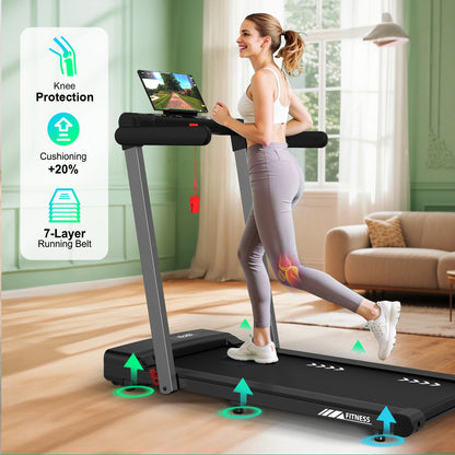 Loopband – Treadmill – Hometrainer – Hardloopband – Wandelband – Inklapbaar Ontwerp – 2,5 PK Motor & Bluetooth Speakers