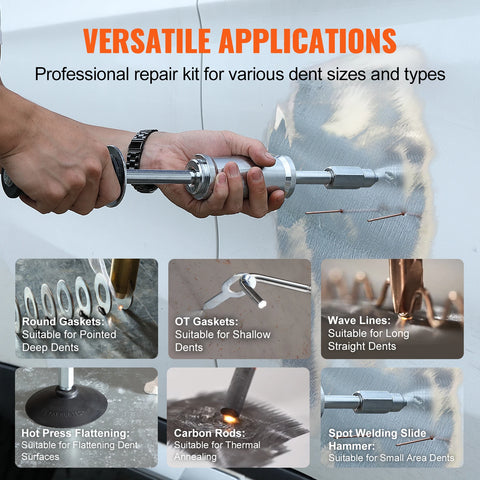 Vevor - Lasmachine - Elektrische Lasser - Stud Welder - Dent Repair Kit - 3KW - Spot Welder - Auto Body Spot Welding - Dent Puller Machine - Lasaccessoires voor Auto Truck - Zwart