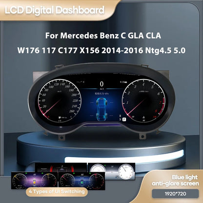 Digitale Dashboard Cluster – Digitaal Instrumentenpaneel – Virtuele Cockpit – LCD Display – Auto Dashboard Upgrade – 12,3 Inch HD Scherm – Plug & Play Installatie – Blauwe Licht Anti-Glare Technologie – Geschikt Voor BMW E60