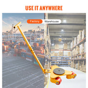 Dolly - Movers - Moving Boxes - Furniture Roller - Transport Dolly - 4pcs Steel Wheels - Heavy Duty Mover - with handle 360° swivel castors anti-slip cap - for warehouse workshop