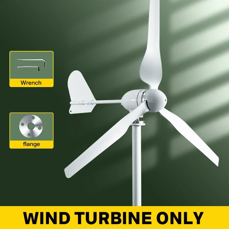 2kw 2000w Horizontal Wind Turbine Generator 12V 24V 48V Free Energy Strong Power Magnetic Dynamo 220v Inverter Output For Home