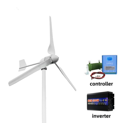Windturbine – Windmolen – Windgenerator – Windenergie – Duurzame Energie – 5000W – Aluminium Behuizing – 24V - Off-grid Systeem
