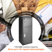 Letterbox - Postbox - Letterboxes - Letterbox Stainless Steel - Standing Letterbox Steel - Parcel Letterboxes - 21 Inch - Wall Mounted Anti-theft Letterbox - Waterproof - for Large Outdoor Storage