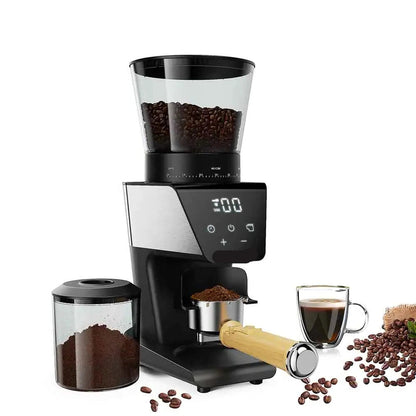 Elektrische Koffie Molen - Automatische Braammolen - Koffiebonen Maler - 30 Tandwiele - voor Espresso - Filterkoffie en French Press - 220V - 300g Bonenreservoir - LCD Timer - QUORE