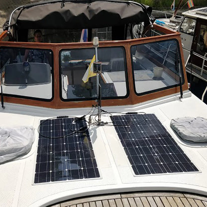 Zonnepaneel - Zonnepanelen - Zonne-energie - Fotovoltaïsch Paneelsysteem - 120W -  Waterdicht - voor Boot - Camper - Caravan - RV - Tuin