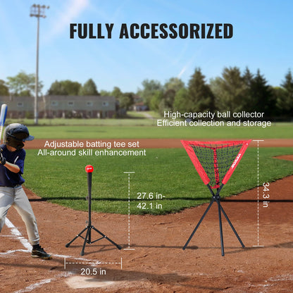 Rebounder - Softbal-rebounder - Bal - Softbal - Honkbal - 7ft x 7ft - voor Slaan Vangen Werpen - met Draagtas Balverzamelaar - QUORE