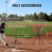 Rebounder - Softbal-rebounder - Bal - Softbal - Honkbal - 7ft x 7ft - voor Slaan Vangen Werpen - met Draagtas Balverzamelaar