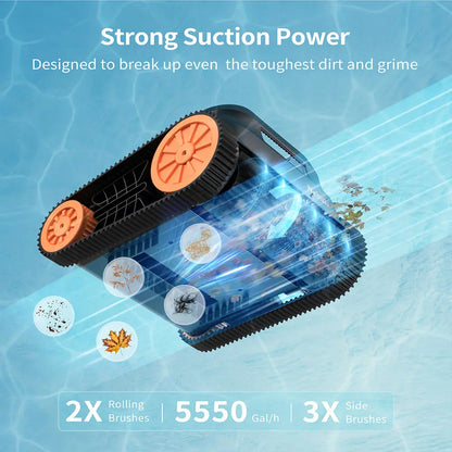 Robotzwembadreiniger – Zwembadrobot – Automatische Zwembadreiniger – Zwembadstofzuiger – Bodem En Wandreiniging – 3 Uur Batterijduur – IPX8 Waterdicht