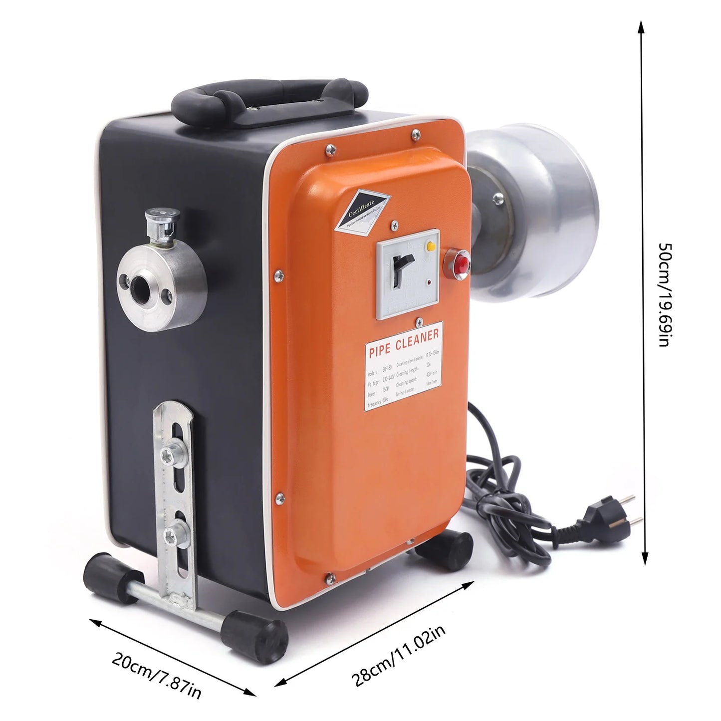 Elektrische Afvoerreiniger – Rioolontstopper – Leidingschroever – Afvoerontstopper – 750W Motor – 20 Meter Spiralen