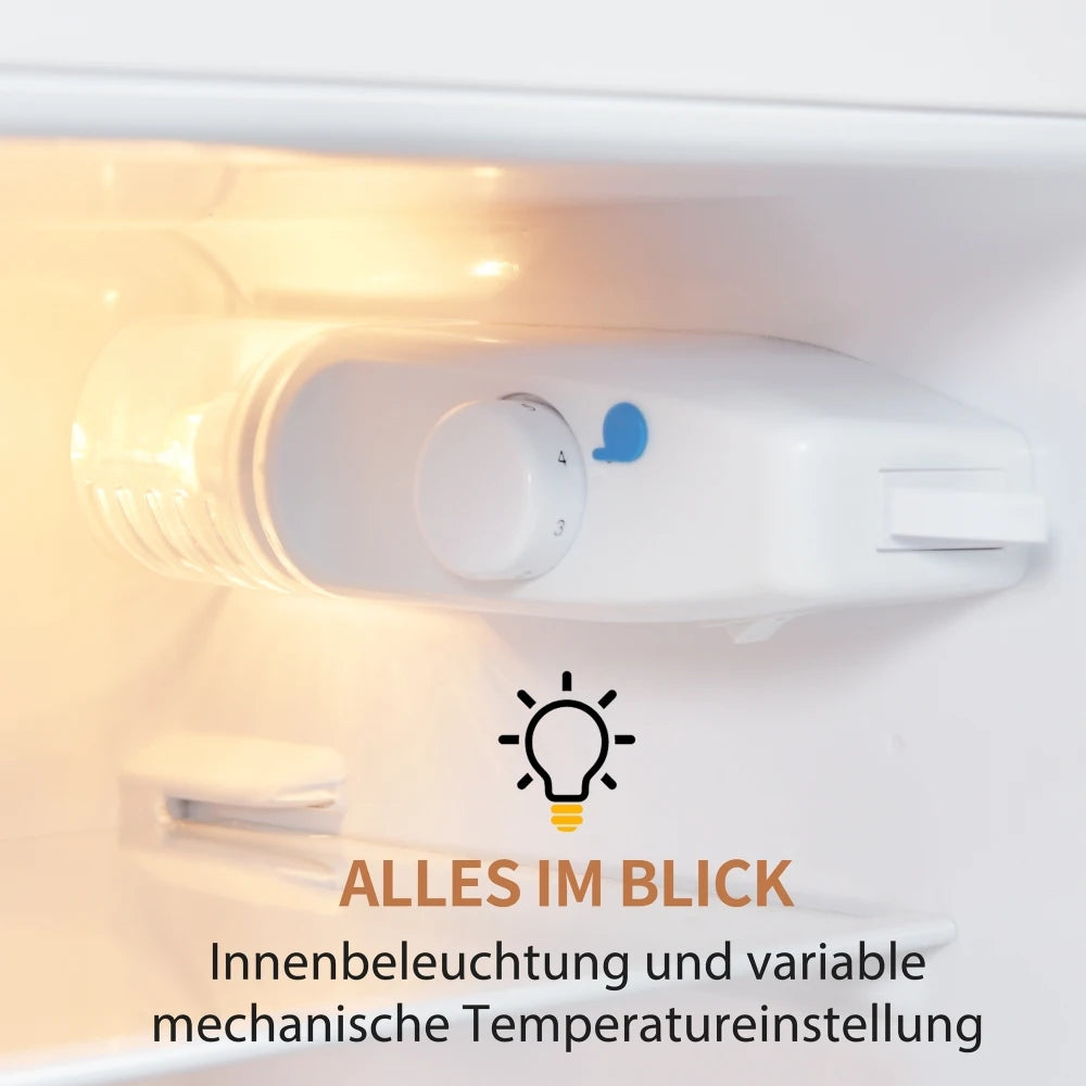 Koelkast – 2-Deurs Koel-vriescombinatie – Mini Koelkast – Tafelmodel – Energiezuinig – 92 Liter Inhoud – 7 Temperatuurstanden
