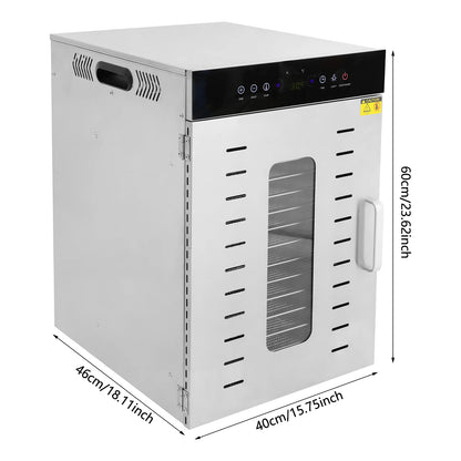 Stainless Steel Fruit Dehydrator Machine Food Dehydrator Dehydrator Machine 16-Tray Food Dehydrator