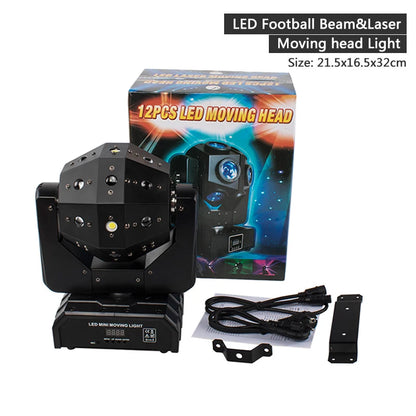 Beam LED Moving Head Licht – Stage Light – DJ Licht – Party Lamp – Disco Verlichting – 18x12W RGBW – Stepless Rotatie & Instelbare Hoek