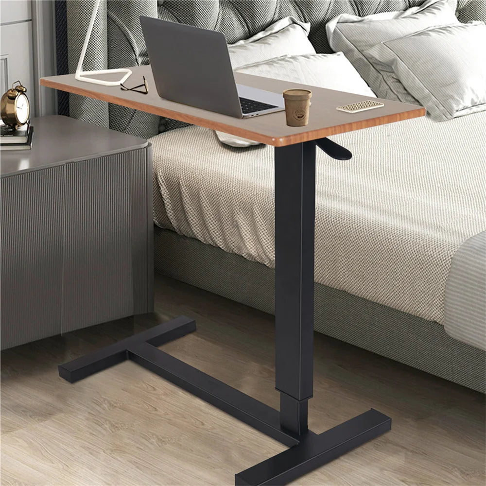 Banktafel – Nachtkastje met wielen – Laptoptafel – Laptopstandaard – Laptopbureau – Mobiel – In hoogte verstelbaar – Voor thuiswerken – Standaard voor ziekenhuis – Onze nachtkastlade - QUORE