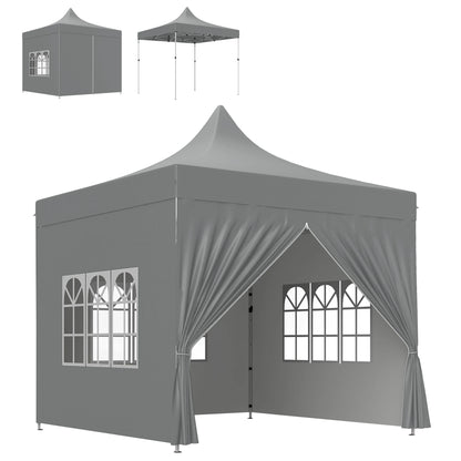 Pop-Up Tent – Inklapbare Tent – Schaduw Tent – Buiten Tent – 3x3 Meter – UV-Bescherming – Oxford Materiaal - QUORE