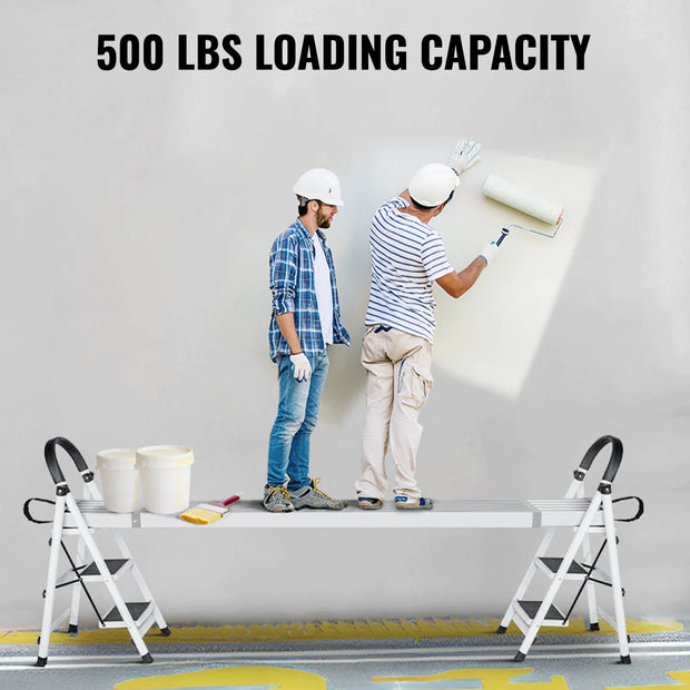 Plank - Steigerplank - Steiger Aluminium Plank - Telescopische Steigerplank - Steigerplank - 8-13 ft - 500lbs Draagvermogen - 12,5 inch Breedte - Aluminium Plank