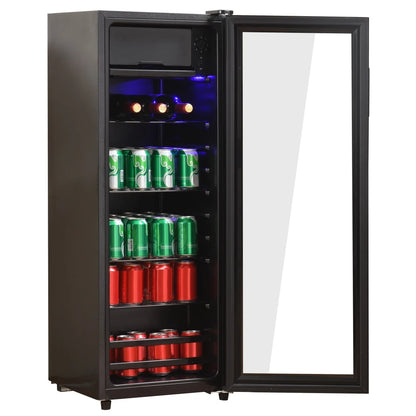 Mini Koelkast – Minibar – Kleine Koeler – Compacte Koelkast – Vrijstaande Koelkast – 128 Liter Inhoud – Stil & Energiezuinig