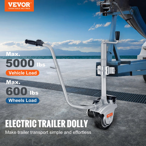 Vevor - Electric Trailer Dolly - Trailer Mover - - 350W - 12V - Up to 5000lbs - Trailer - Trailer - Motor - Wheel - Mover - Electric Motorized Nose Wheel Dolly