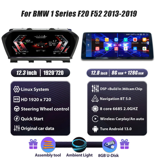 Digitale Dashboard Cluster – LCD Display – Multimedia Scherm – Navigatie Paneel – Auto Cockpit – Android 13.0 – 12,3 Inch HD Scherm – Qualcomm Snapdragon Processor – 8GB RAM 128GB Opslag