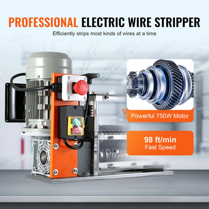 Elektrische Draadstripper – Kabelstripper – Draadstripapparaat – Automatisch – 750 Watt Motor – 10 Instelbare Maatholtes - QUORE