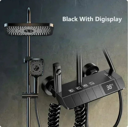 Digitale Thermostaat Douchekraan – Thermostaatkraan Douche – Digitale Douchekraan – Regendouchekraan – Elektronische Douchekraan – LED Temperatuur Display – Koper Materialen