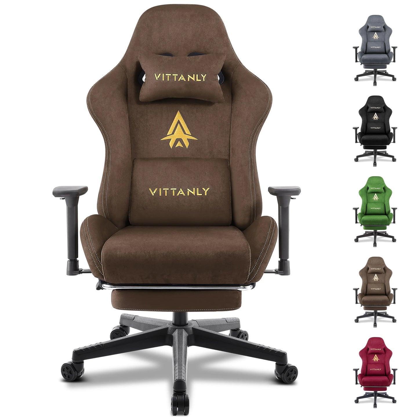 Gamingstoel – Gamestoel – Game Stoel – Bureaustoel – Racing Chair – Ergonomisch – Verstelbare Hoogte – Rode Suède Bekleding - QUORE