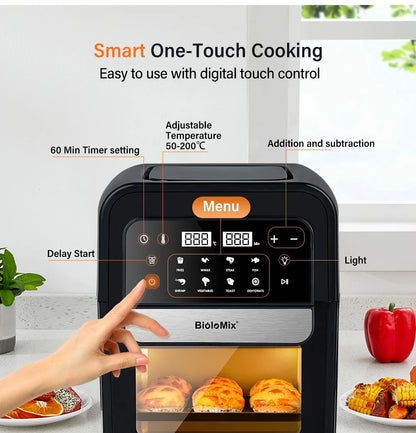 Airfryer – Air Fryer Oven – Heteluchtoven – Friteuse – Conventieoven – 7L Capaciteit – Touchscreen Presets