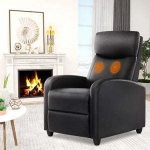 Relaxstoel - Relaxstoelen - Massagestoel - Loungestoel - met Massagefunctie - en Verstelbare Rugleuning - Comfortabele Fauteuil - Moderne Loungebank - Stoffen Bekleding - voor Woonkamer of Thuisbioscoop