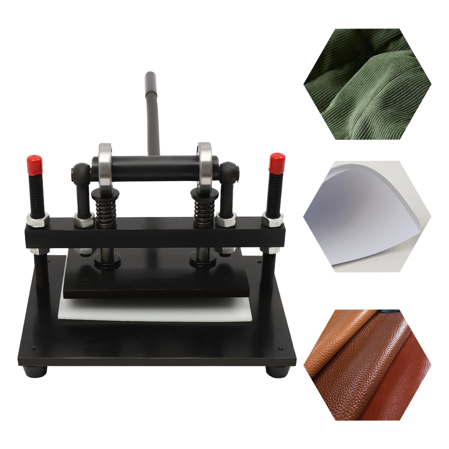 Leren Snijmachine – Snijmachine Voor Leer – Handmatige Snijmachine – Leer Snijapparaat – Stalen Constructie – Tot 2 Ton Druk