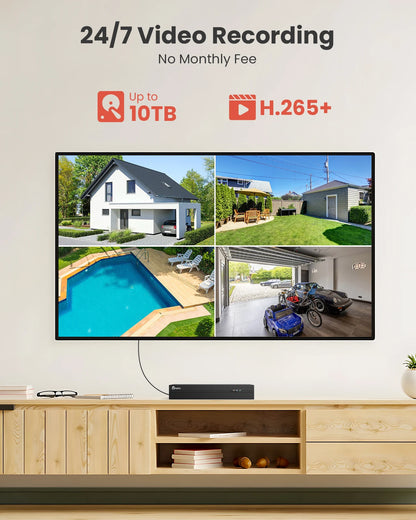 Beveiligingscamera Systeem – Bewakingscamera – CCTV Camera – Security Camera – Home Security – 8 Kanaals 4K – 8MP Resolutie – PoE Voeding – Nachtzicht – Weerbestendig IP67