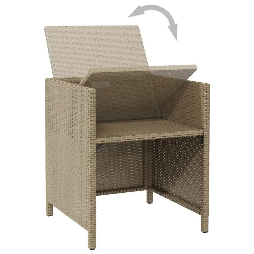 Tuinstoelen – Buitenstoelen – Terrasstoelen – Balkonstoelen – Weerbestendig Resin – Gepoedercoat Stalen Frame - 52 x 56 x 85 cm