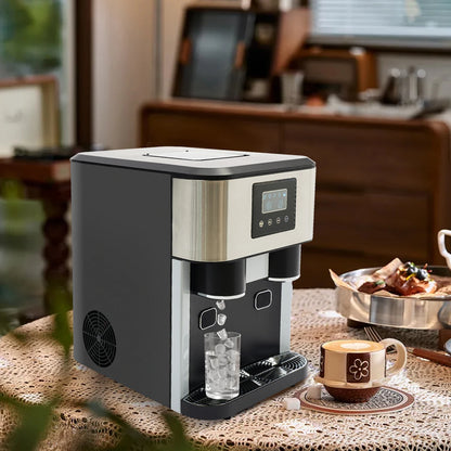 IJsmaker – Ijsmachine – Ijsblokjesmaker – Ijscrusher – Waterreservoir 1,8L – 100-150W Motorvermogen – LCD-Touchpaneel