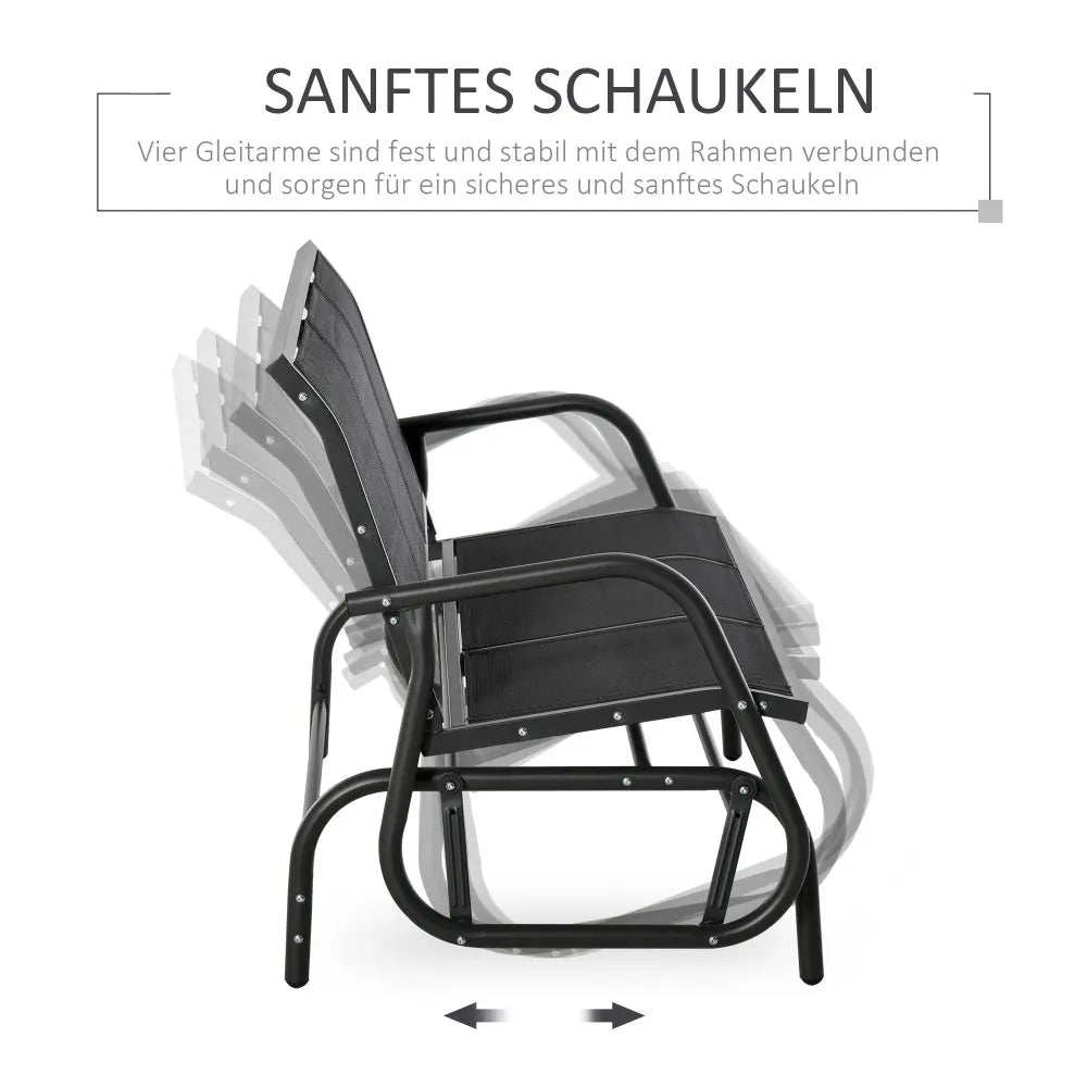Tuinbank – Tuinmeubel – Schommelbank – Buitenbank – 3-Persoons – Metalen Frame – Weerbestendig Mesh