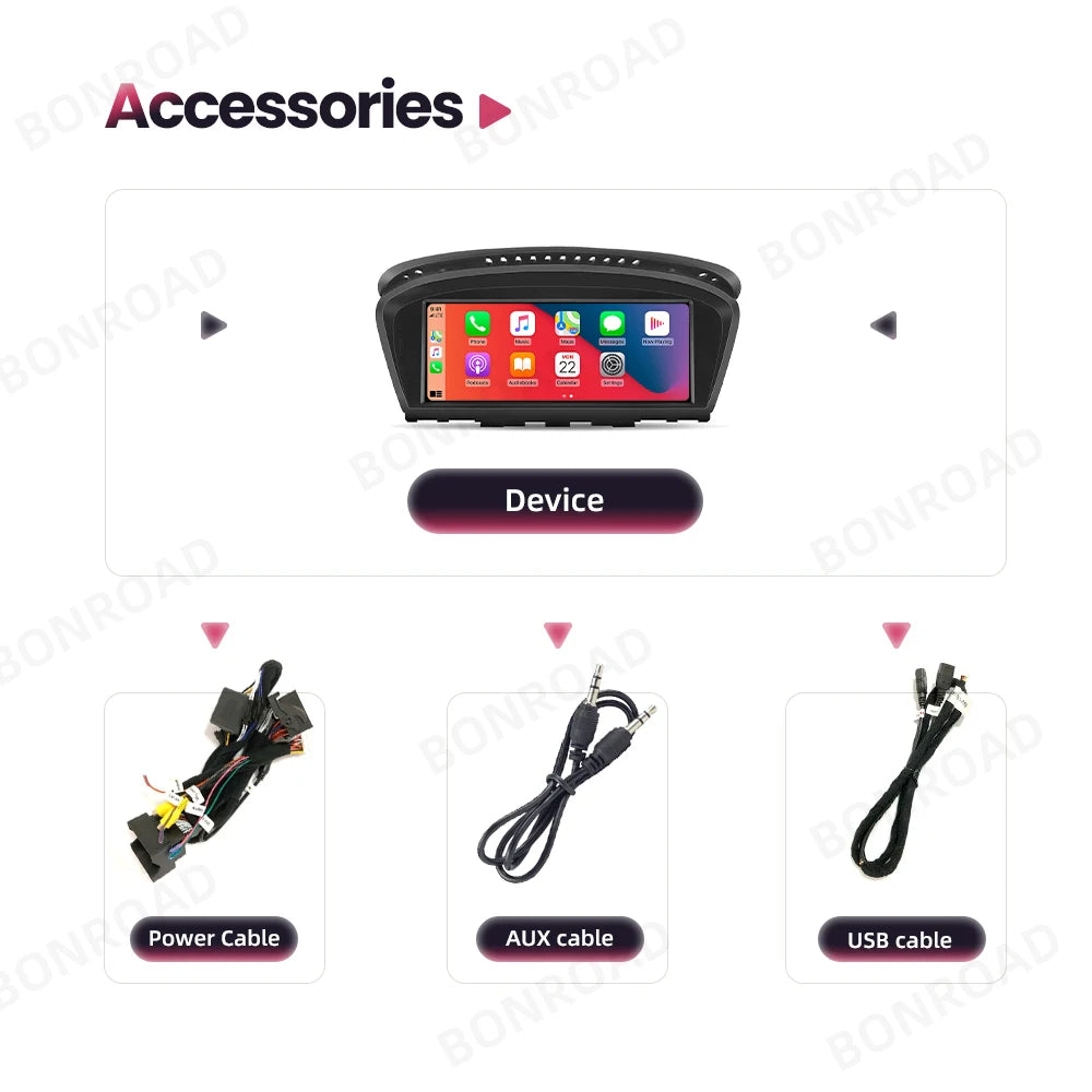 Multimedia Speler BMW – Auto Radio – Navigatiesysteem – Touchscreen Interface – CarPlay Android Auto – 8,8 Inch Scherm – 4 x 45W DSP Geluid - QUORE
