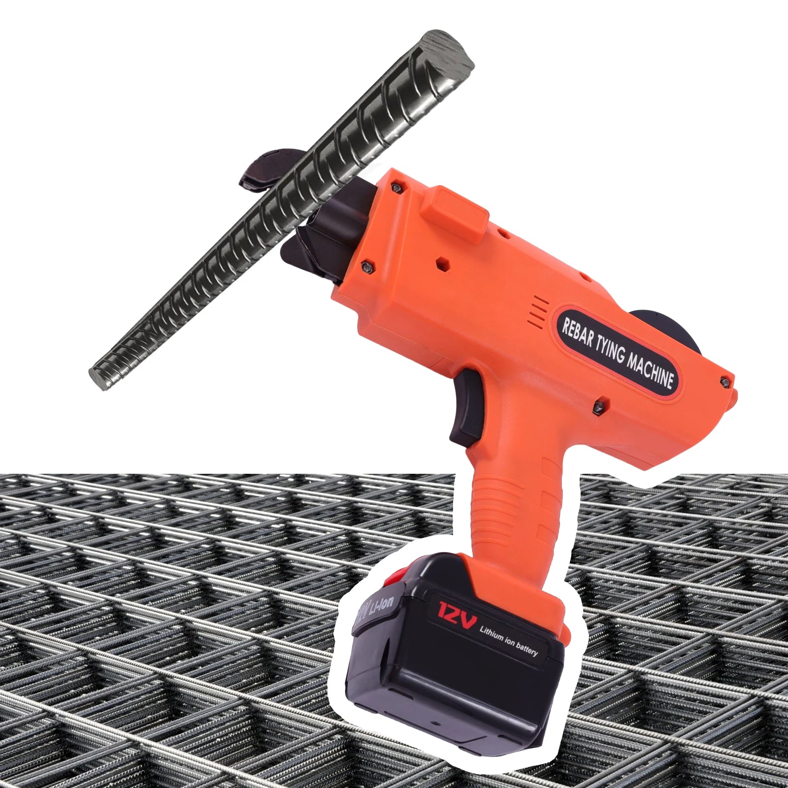 Elektrische Bindmachine – Betonijzerbinder – Rebar Tier – Bindapparaat – Handheld Strikmachine – 12V Lithium-Ion Accu – Snelle 0,8 Seconden Knop - QUORE