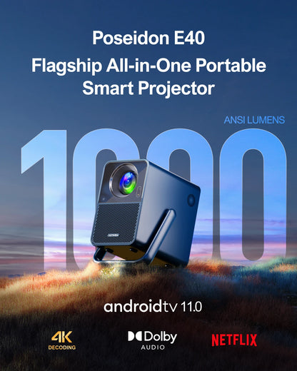 Projector – Beamer – Home Cinema Projector – Full HD Projector – Android Projector – Netflix Certificering – 1000 ANSI Lumen – Dolby Audio 20W Speakers