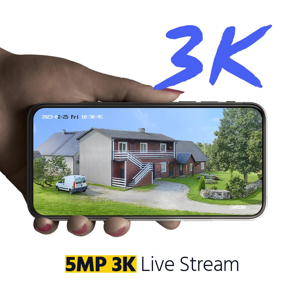 16-Camera Bewakingsset – Beveiligingssysteem – Cameraset – Bewakingscamera’s – Surveillance Kit – 5MP Ultra HD Resolutie – 4TB Opslag