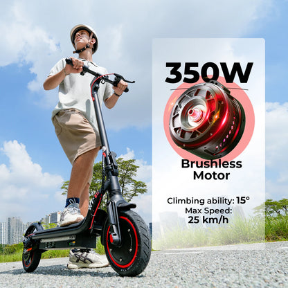 Scooter - Elektrische Step - E-Scooter - Opvouwbare - met Koplampen - Achterlichten - 3-Speed Modi - 36V - 8.5 Inch Honingraatband - 7.8Ah - 350W - 25Km/h - IP54 - Zwart