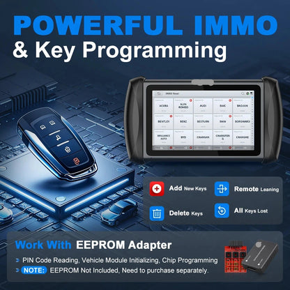 Auto Diagnoseapparaat – OBD Scanner – Voertuig Diagnosetool – Auto Scanner – 34+ Resetfuncties – 7-Inch Touchscreen - QUORE