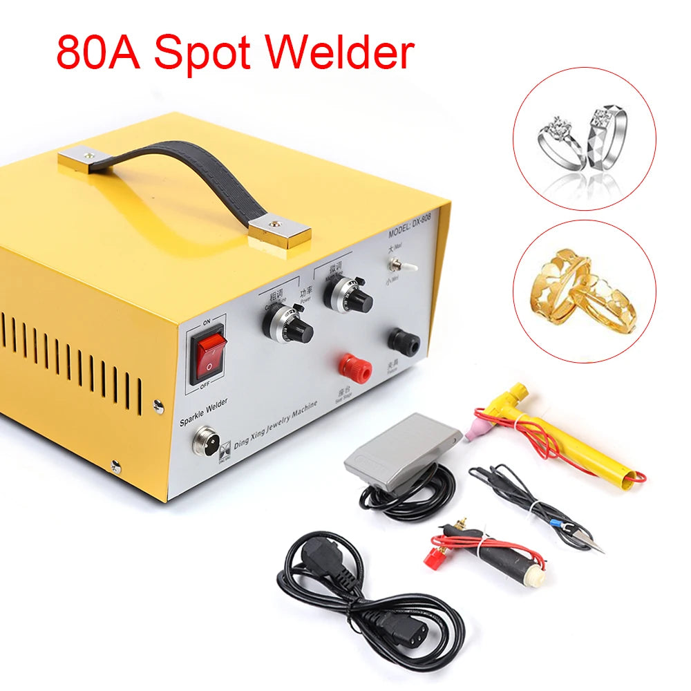 Spotlasser – Sieraden Lasmachine – Juwelierslasapparaat – Metaallasser – Puntsmid – 80A Vermogen – Compact En Draagbaar