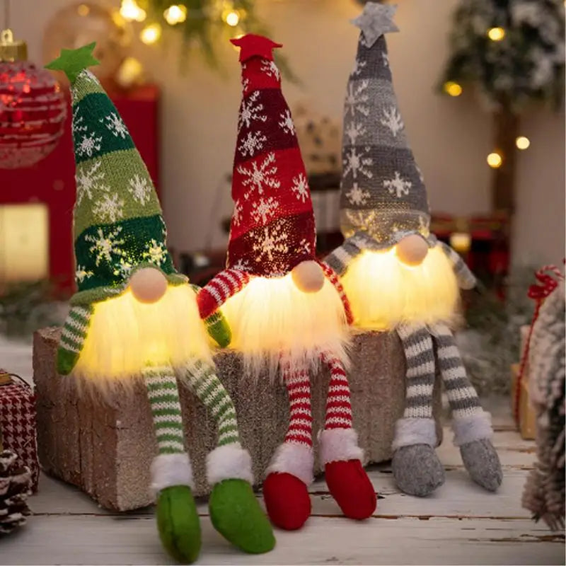 Advent Calendar - Toys - Playset - Holiday Countdown Calendar - Christmas Lighted Gnome - Glowing Gnome Dolls - Collectible Gnome Plush Dolls - 24 Days - Set A