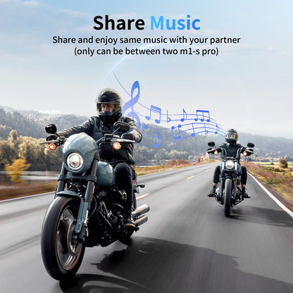 Motorfietsintercom - Motorfietshelm - Bluetooth - Headsets - Handsfree - Communicator - Intercom - 2000M Koppelbaar tot 6 Bestuurders - Bluetooth Helm Headset - Communicator BT Interphone - QUORE