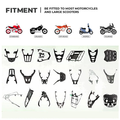 Motorhelm Koffer – Motorkoffer – Helmkoffer – Topkoffer – Motor Bagagekoffer – 80L Inhoud – Lichtgewicht CNC Aluminium – Waterdicht & Vergrendelbaar