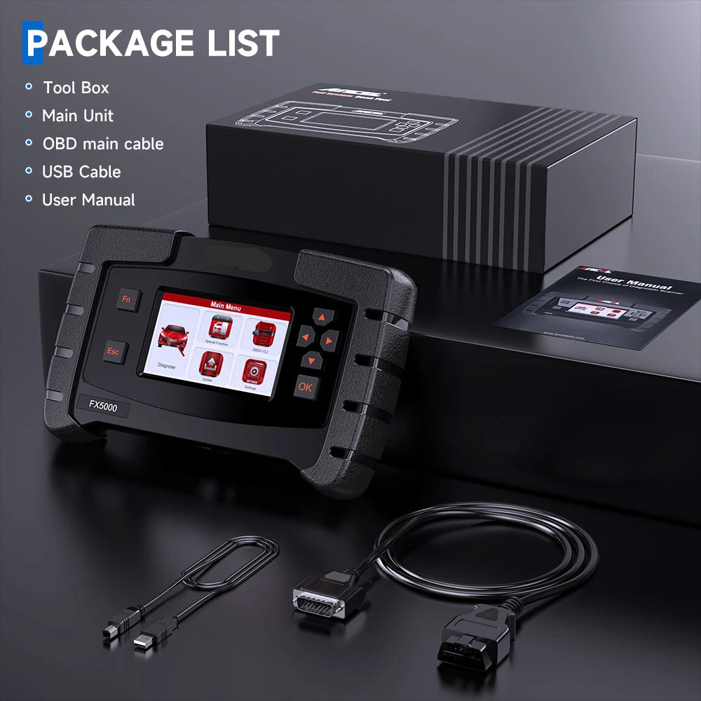 Autodiagnose Scanner – Diagnoseapparaat – Foutcode Uitlezer – OBD-II Scanner – Resetfunctie – 4,3 Inch Scherm – WiFi Updates