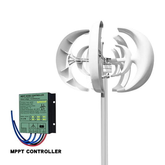 Windturbine - Windmolen - Windturbine Generator - Windenergie - Verticale - 3000W - 12V - met Windcontroller - Stille en Efficiënte Energieoplossing voor Huishoudens