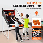 Basketbal - Arcade - Basketbalring - Opvouwbare basketbal Arcade - 2 speler - 80x54x81 inch - Dual Shot Sport - met 4 ballen 8 spelmodi voor kind Volwassene