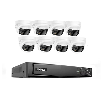 16-kanaals 8MP Beveiligingsset – Surveillance Camera – IP Camera – CCTV Systeem – Beveiligingscamera – 180° Ultra-Brede Kijkhoek – Ingebouwde Tweerichtingsaudio