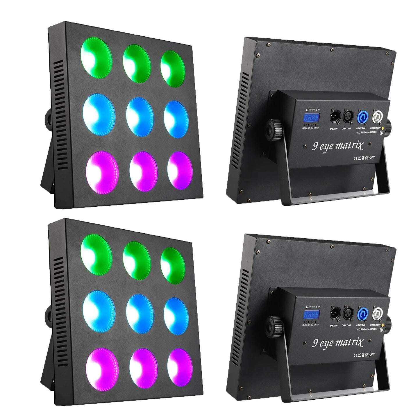 Led Parlicht – RGBW LED Licht – Stage Licht – Effect Licht – DJ Licht – Set van 2 – 108W Matrix Design – DMX512 Controle
