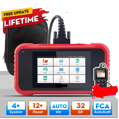 OBD2 Scanner - OBD - Uitleesapparatuur Auto - Diagnosecomputer - Storing Verwijderen - Auto Accessoires - Auto Uitlezen - 12 Reset Services - Systeem Scanner - 5" Touchscreen