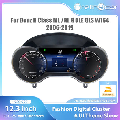 Digitaal Dashboard – LCD Display – Instrumentenpaneel – Cluster – Cockpit – 12,3 Inch IPS Scherm – HD Resolutie 1920x720 Pixels